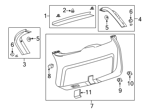 2024 Lincoln Corsair Moulding Diagram for LJ7Z-7842411-AA