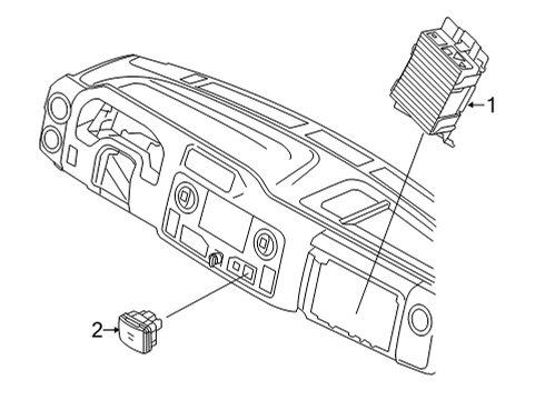 2021 Ford E-350/E-350 Super Duty Voltage Converter Assembly Diagram for KC2Z-19G317-A