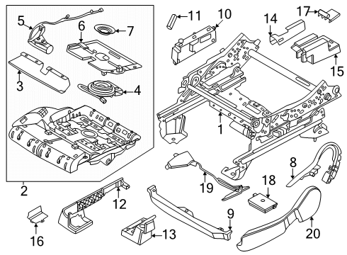 2025 Lincoln Nautilus Switch Assembly Diagram for R2TZ-14A701-BB