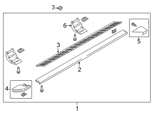 2020 Ford F-150 Step Assembly Diagram for FL3Z-16451-EC