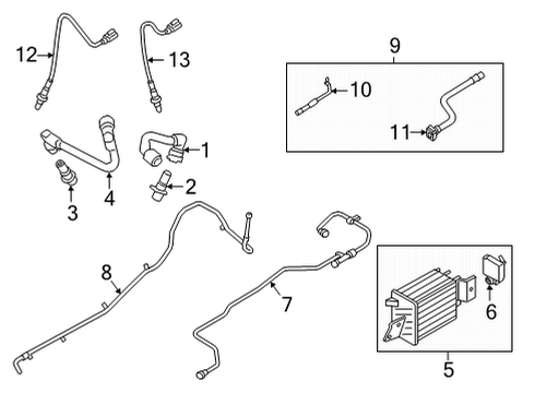 2024 Ford F-150 SENSOR - HEGO Diagram for RL3Z-9F472-C