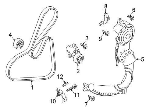 2020 Ford EcoSport Tension Pulley Kit Diagram for CM5Z-8678-C