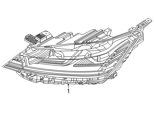 2024 Lincoln Nautilus Headlamp Assembly Diagram for R2TZ-13008-T
