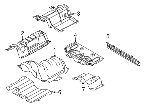 2021 Ford Bronco Sport Heat Shield Diagram for M1PZ-5811434-B