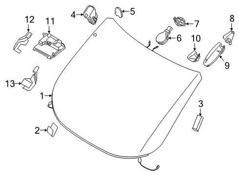 2021 Ford Transit Connect PROCESSOR - WINDSHIELD RAIN SE Diagram for LU5Z-17D547-B