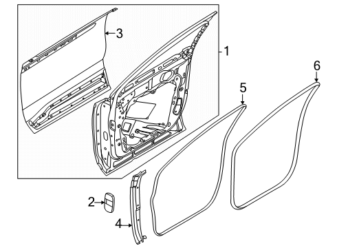 2025 Lincoln Nautilus Weatherstrip Diagram for R2TZ-5820520-A