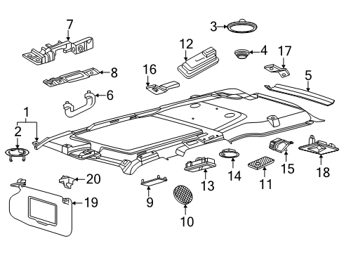 2025 Lincoln Navigator Interior Lamp Assembly Diagram for RC5Z-13776-AB