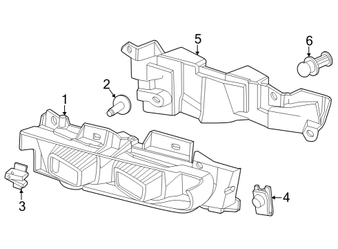 2022 Ford Bronco Fog Lamp Assembly Front Diagram for N2DZ-15201-C