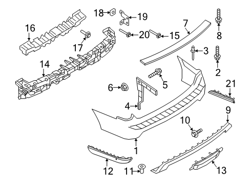 2021 Ford Expedition Bumper & Components - Rear Diagram 2