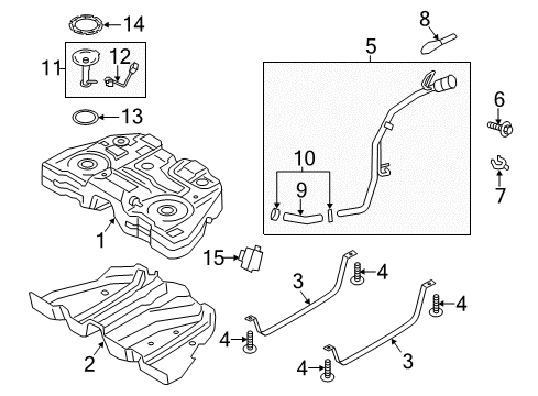 2020 Lincoln MKZ Fuel Tank Assembly Diagram for HG9Z-9002-S
