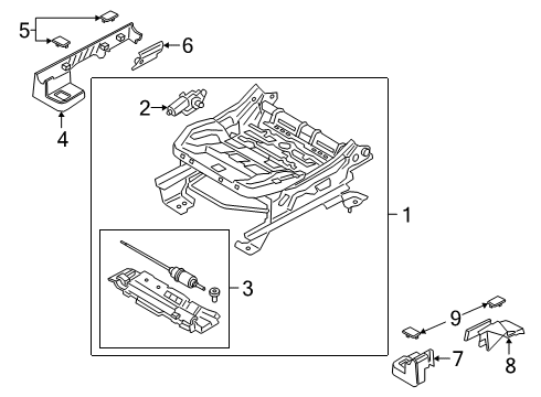 2024 Ford Escape MOTOR ASY - SEAT ADJUSTER Diagram for MU5Z-14547-B