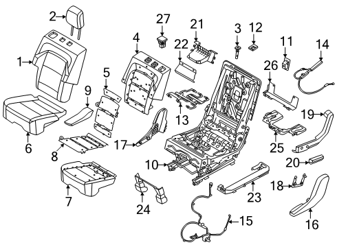 2025 Lincoln Navigator Switch Assembly Diagram for SL7Z-14C715-AA