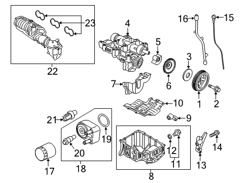 2021 Ford EcoSport Inlet Manifold Assembly Diagram for CM5Z-9424-D