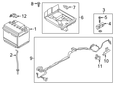 2020 Ford Fusion Cable - Battery - Electric Vehicle Diagram for HG9Z-14290-AM