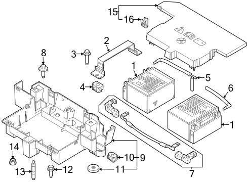 2025 Ford F-250 Super Duty Ventilation Tube Diagram for PC3Z-10A818-A