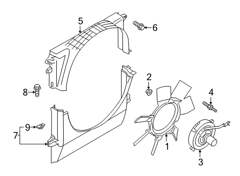 2020 Ford Ranger CLUTCH ASY - FAN Diagram for KB3Z-8A616-C