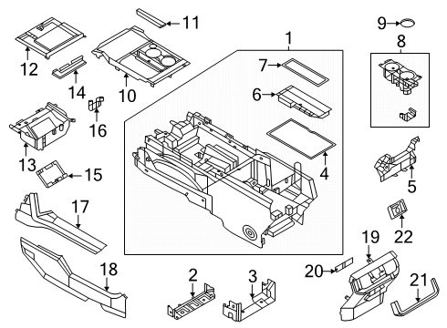 2025 Ford F-150 Front Console Diagram 3