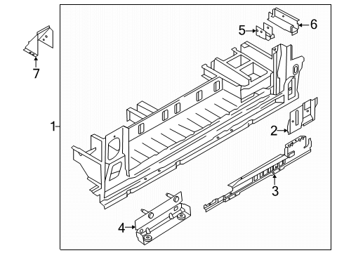 2024 Ford Transit Floor Side Member Upper Diagram for NK4Z-6110120-B