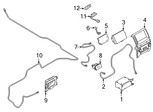 2021 Ford Ranger Cable Assembly Diagram for KB3Z-14D202-AC