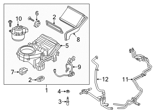 2023 Ford Transit HEATER ASY - AUXILIARY Diagram for BK3Z-18K463-L