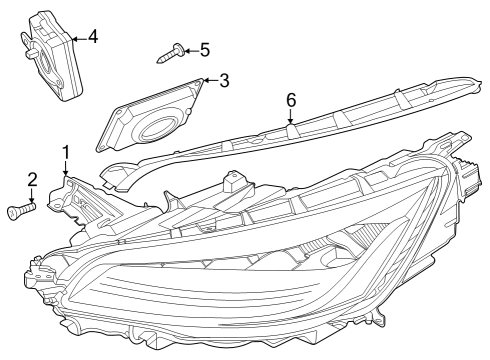 2024 Lincoln Aviator Lamp Assembly Diagram for LC5Z-13008-AA