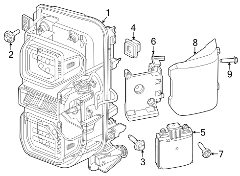 2022 Ford Bronco Lamp Assembly Diagram for N2DZ-13405-A