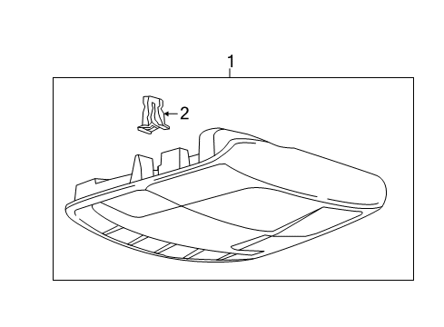 2020 Ford Fusion Overhead Console Assembly Diagram for DS7Z-54519A70-GAJ