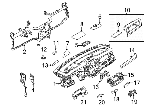 2025 Ford Transit Radio Bracket Assembly Diagram for JK2Z-99044F80-A
