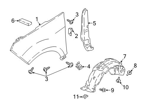 2020 Ford EcoSport Guard Diagram for GN1Z-16102-P
