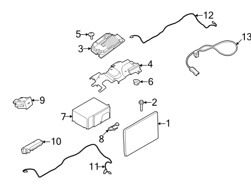 2022 Ford Transit Cable Assembly Diagram for NK4Z-14D202-J
