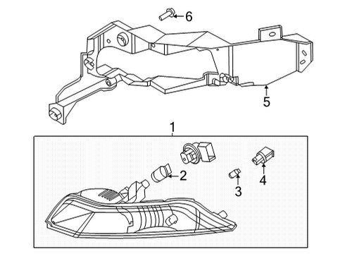 2022 Ford Mustang Parking Light Without Bulb Diagram for MR3Z-13201-A