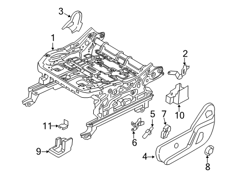 2020 Ford EcoSport Seat Track Cover Diagram for GN1Z-5861749-LA