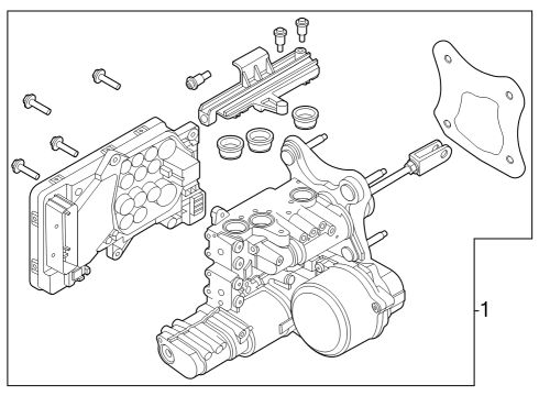 2024 Ford Expedition Brake Booster Assembly Diagram for RL1Z-2005-D