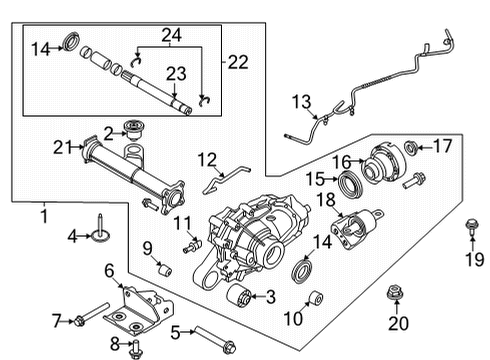 2023 Ford Bronco Hose Vent Diagram for JB3Z-3B476-A