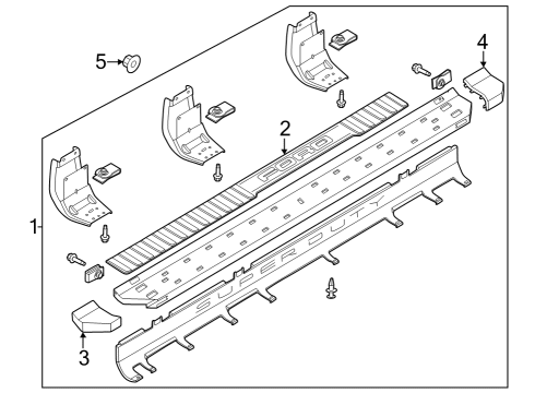 2023 Ford F-250 Super Duty Step Assembly Diagram for NC3Z-16451-JA