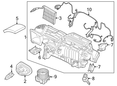 2025 Ford Mustang Fan And Motor Assembly Diagram for PR3Z-19805-C