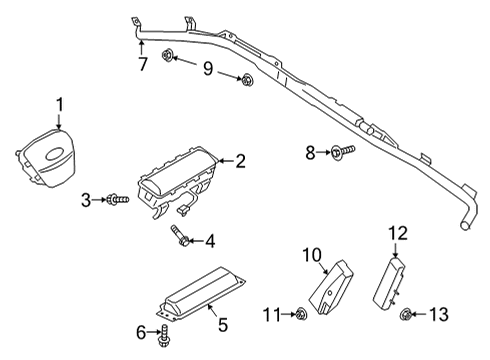 2022 Ford Bronco Sport Curtain Assembly Diagram for M1PZ-78042D94-B