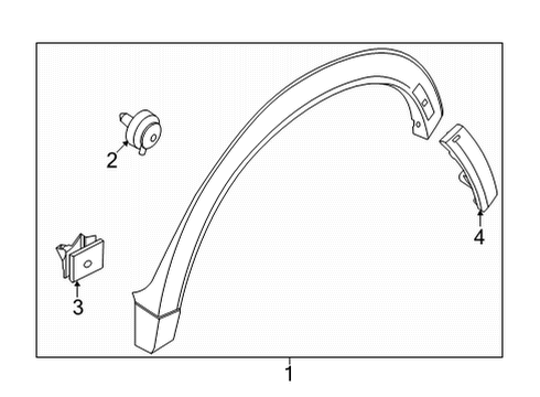 2025 Ford Mustang Mach-E Side Marker Lamp Assembly Diagram for LJ8Z-15A201-B