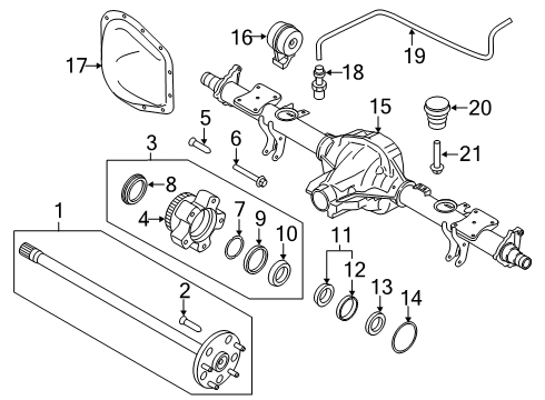 2020 Ford Transit Rear Axle Housing Diagram for CK4Z-4010-N