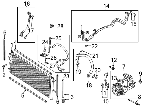 2020 Ford Fusion Compressor Assembly Diagram for DS7Z-19703-H