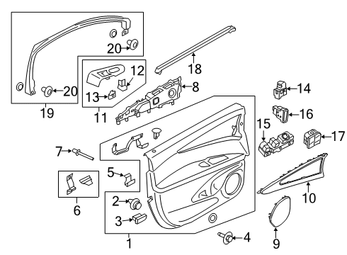 2022 Lincoln Nautilus Speaker Grille Diagram for FA1Z-18979-CC