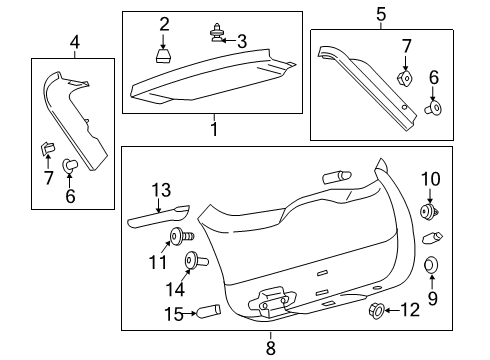 2020 Lincoln Nautilus Moulding Diagram for FA1Z-5842411-AT