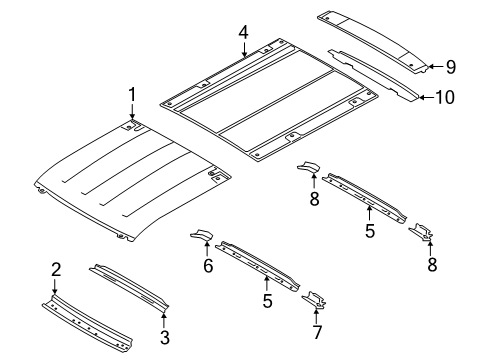 2024 Ford Transit 150 Roof & Components Diagram 2