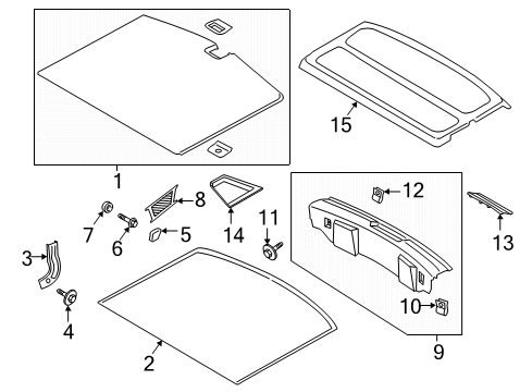 2024 Lincoln Corsair Bezel Diagram for LJ7Z-7843422-AA