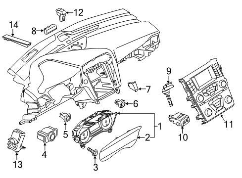 2020 Ford Fusion Switch Assembly Diagram for DG9Z-13350-AC