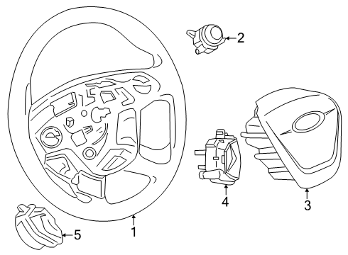 2024 Ford Transit Control Switch Assembly Diagram for H1BZ-9C888-C