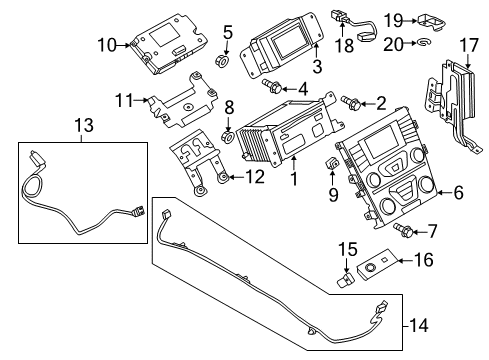 2020 Ford Fusion Bezel Diagram for HS7Z-18842-FE