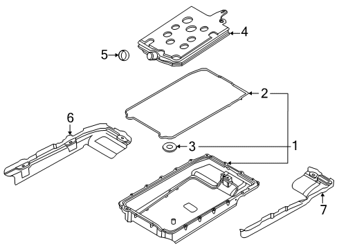 2022 Ford Explorer Converter Assembly Diagram for L1MZ-7902-ATC
