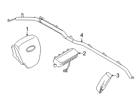 2020 Ford F-350 Super Duty Air Bag Module Diagram for HC3Z-25043B13-BE