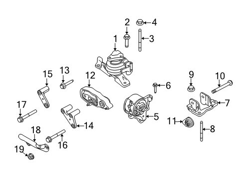 2019 Ford Police Interceptor Sedan Insulator Assembly Diagram for DG1Z-6038-F
